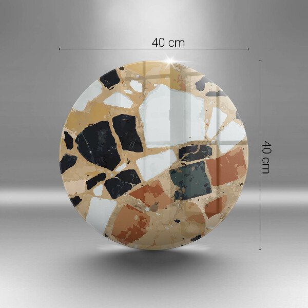 Steklena podloga za rezanje Plošča z okrasnimi kamni