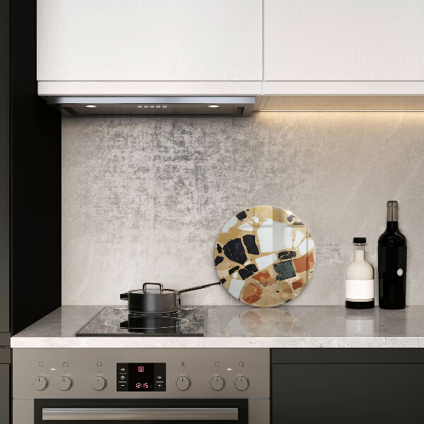 Steklena podloga za rezanje Plošča z okrasnimi kamni