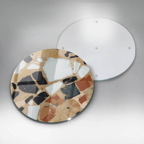 Steklena podloga za rezanje Plošča z okrasnimi kamni