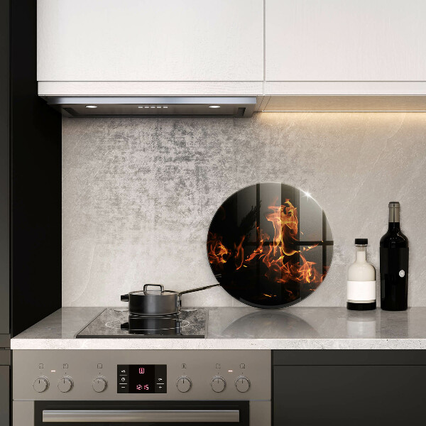 Steklena podloga za rezanje Prižgi živi plamen