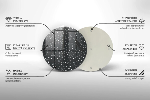 Steklena podloga za rezanje Dekorativni kamen