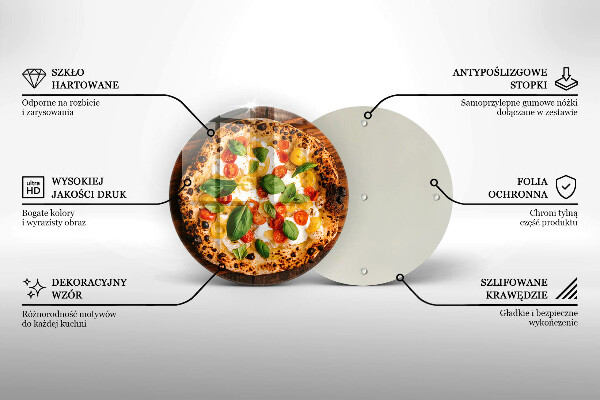 Steklena podloga za rezanje Italijanska pica