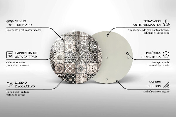 Steklena podloga za rezanje Dekorativne ploščice