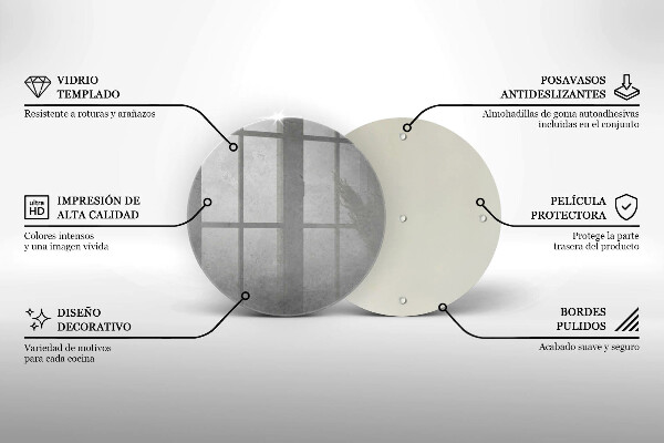 Steklena podloga za rezanje Ozadje s teksturo betona