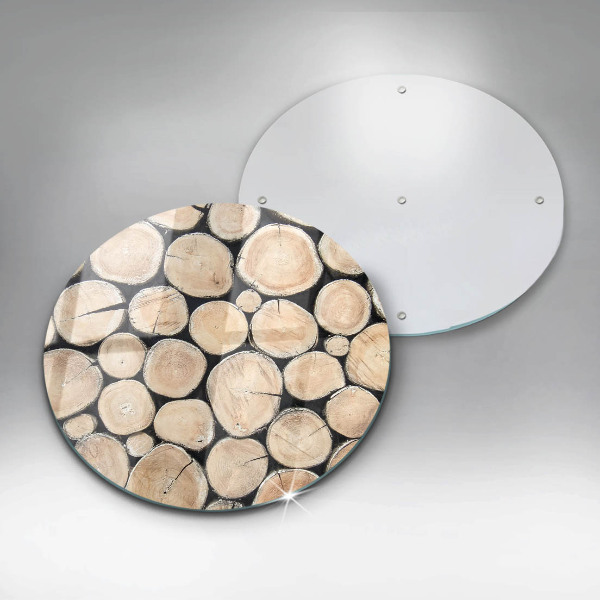 Steklena podloga za rezanje Lesena debla