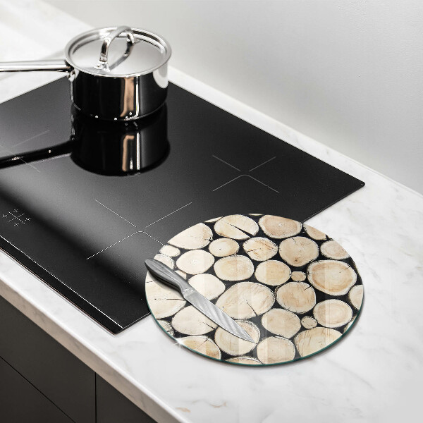 Steklena podloga za rezanje Lesena debla