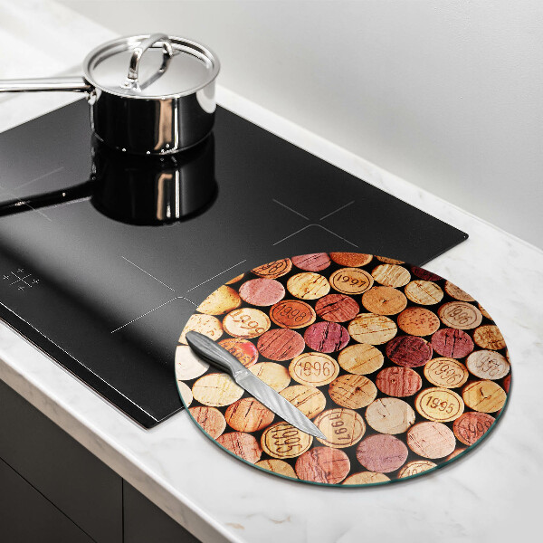 Steklena podloga za rezanje Vzorec vinskih zamaškov