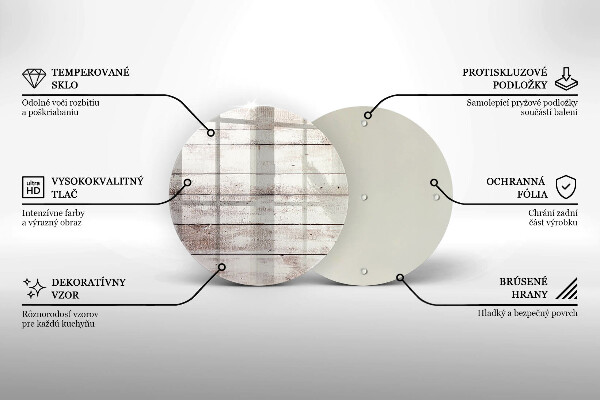 Steklena podloga za rezanje Stare lesene plošče