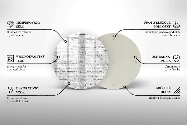 Steklena podloga za rezanje Stena iz opečne stene