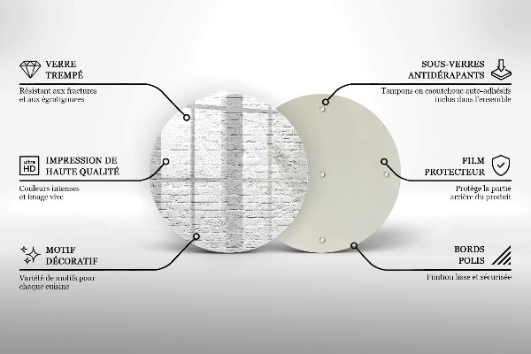 Steklena podloga za rezanje Stena iz opečne stene