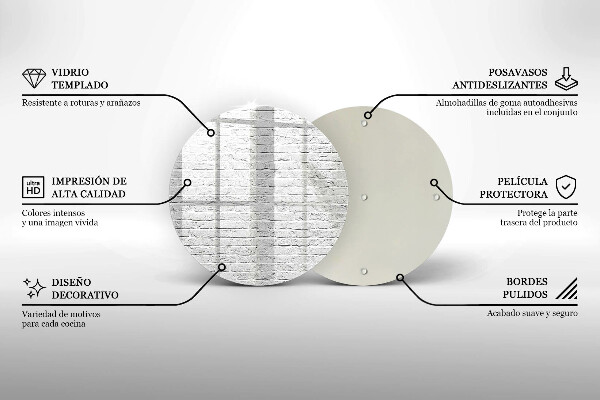 Steklena podloga za rezanje Stena iz opečne stene
