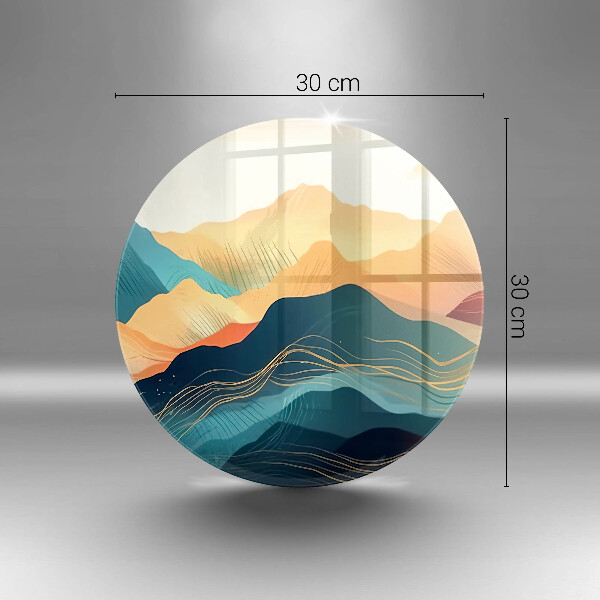 Steklena podloga za rezanje Abstraktna gorska pokrajina