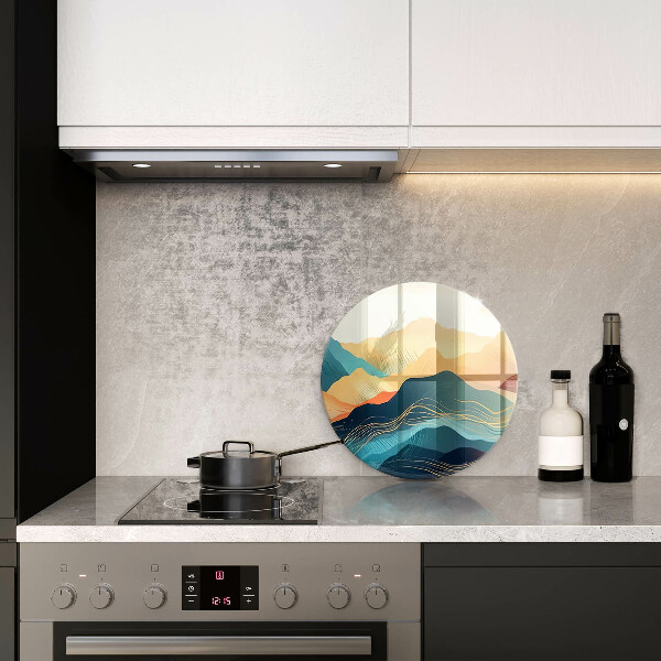 Steklena podloga za rezanje Abstraktna gorska pokrajina