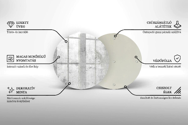 Steklena podloga za rezanje Tekstura betona