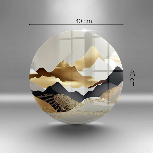 Steklena podloga za rezanje Abstraktne zlate gore