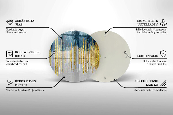 Steklena podloga za rezanje Abstrakcija oblikovalca