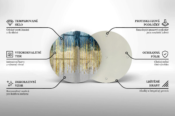 Steklena podloga za rezanje Abstrakcija oblikovalca