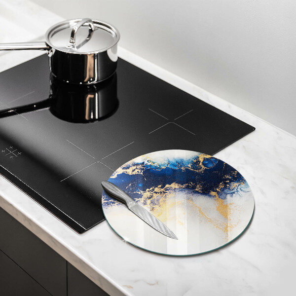 Steklena podloga za rezanje Abstrakcija z modro