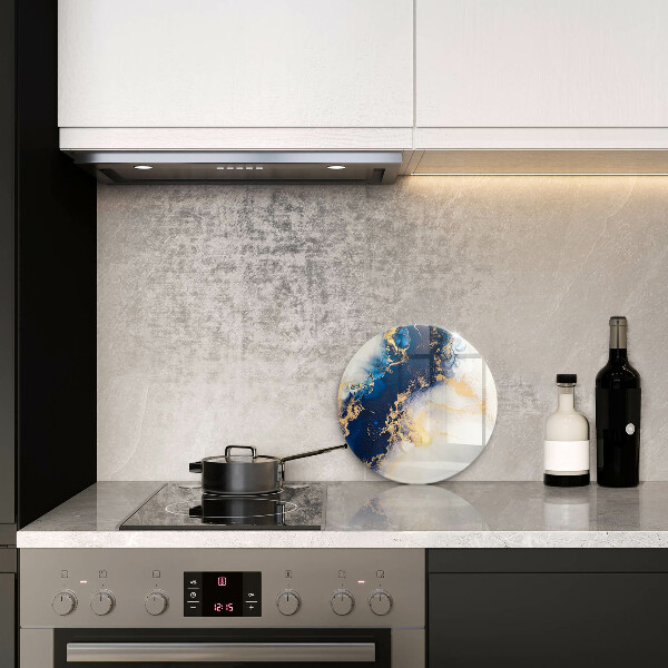 Steklena podloga za rezanje Abstrakcija z modro