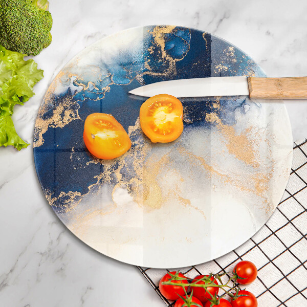 Steklena podloga za rezanje Abstrakcija z modro