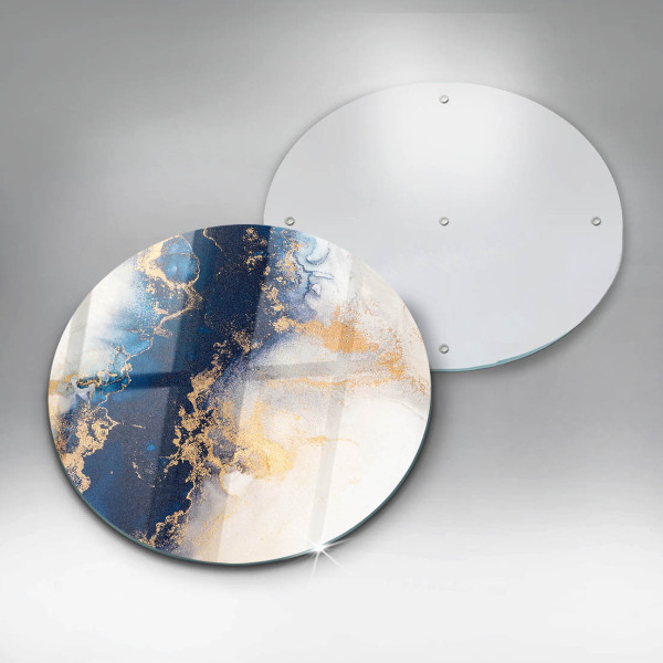 Steklena podloga za rezanje Abstrakcija z modro