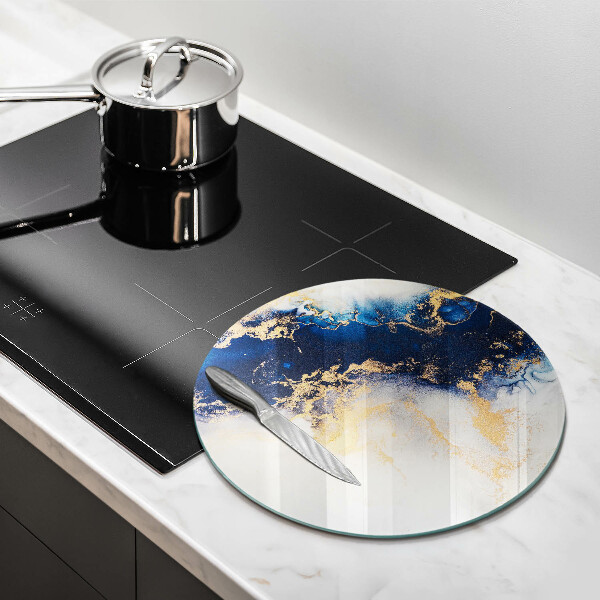 Steklena podloga za rezanje Abstrakcija z modro