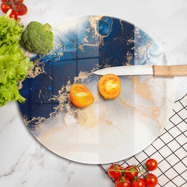 Steklena podloga za rezanje Abstrakcija z modro