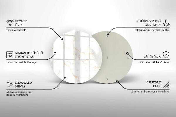 Steklena podloga za rezanje Eleganten marmorni kamen