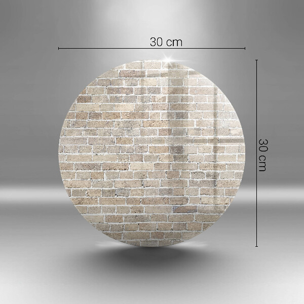 Steklena podloga za rezanje Svetla opečna stena