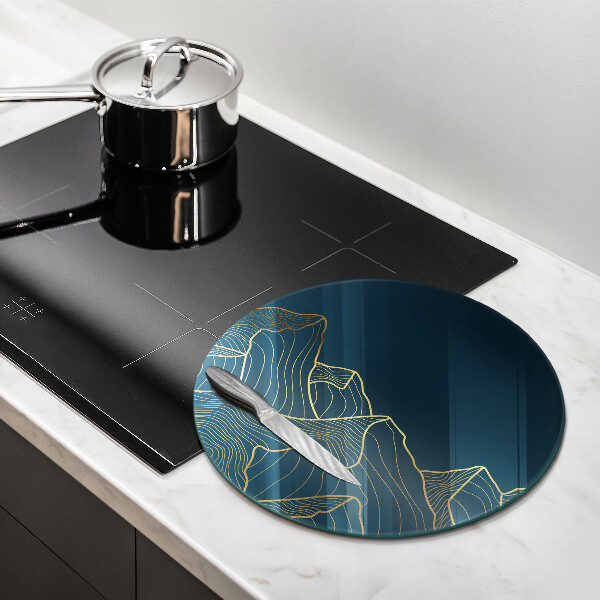 Steklena podloga za rezanje Abstraktne gore