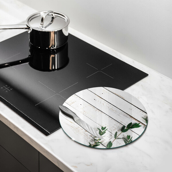 Steklena podloga za rezanje Stare deske in listi