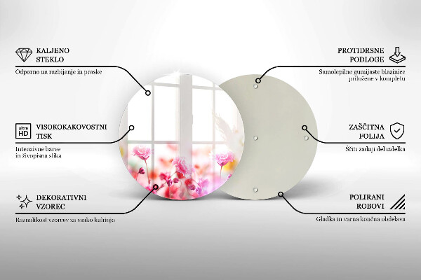 Steklena podloga za rezanje Cvetlični travnik