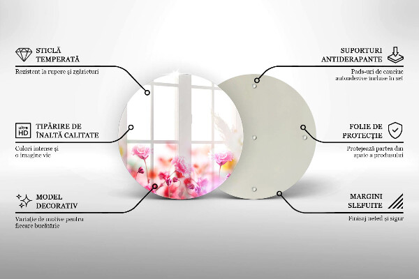 Steklena podloga za rezanje Cvetlični travnik