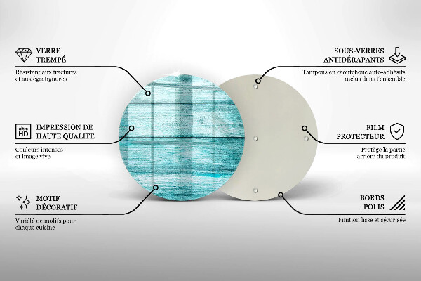 Steklena podloga za rezanje Vintage lesene deske