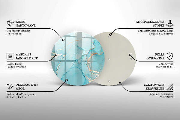 Steklena podloga za rezanje Abstrakcija kamna