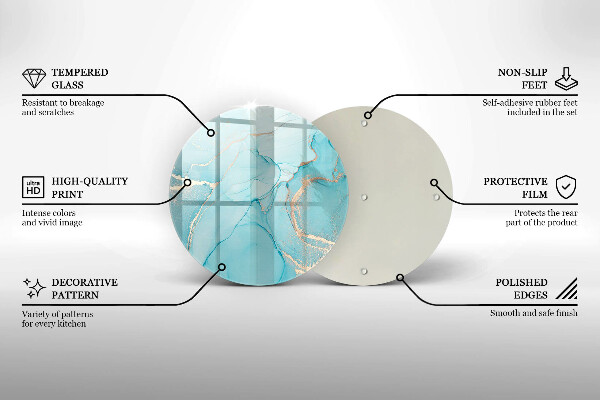 Steklena podloga za rezanje Abstrakcija kamna