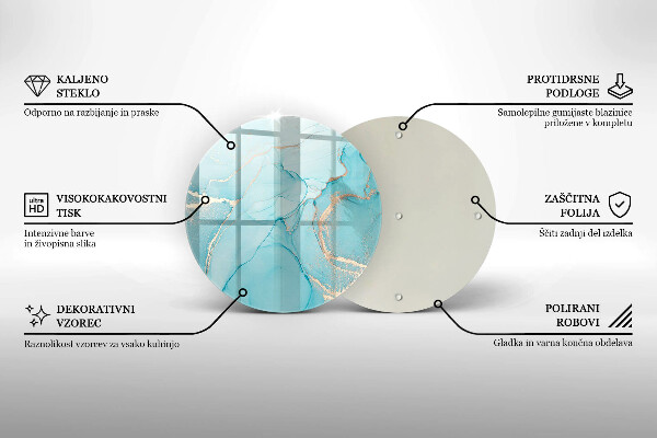 Steklena podloga za rezanje Abstrakcija kamna