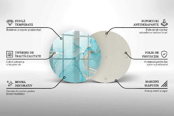 Steklena podloga za rezanje Abstrakcija kamna