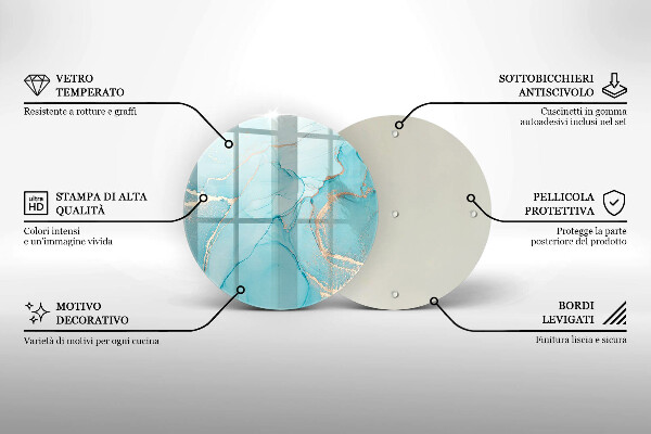 Steklena podloga za rezanje Abstrakcija kamna