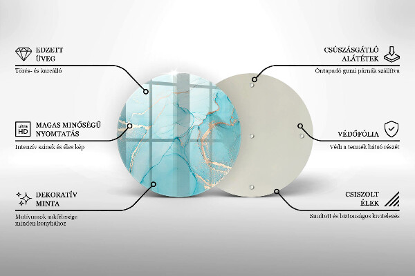 Steklena podloga za rezanje Abstrakcija kamna