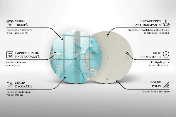 Steklena podloga za rezanje Abstrakcija kamna