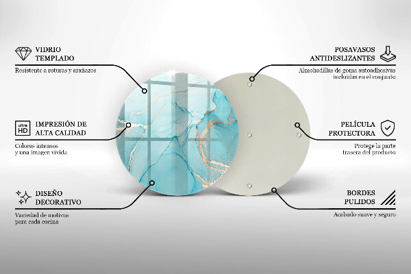 Steklena podloga za rezanje Abstrakcija kamna