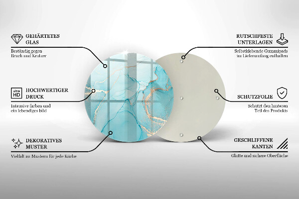 Steklena podloga za rezanje Abstrakcija kamna
