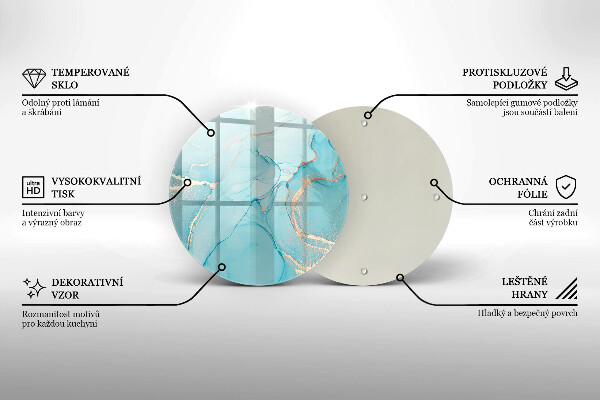 Steklena podloga za rezanje Abstrakcija kamna