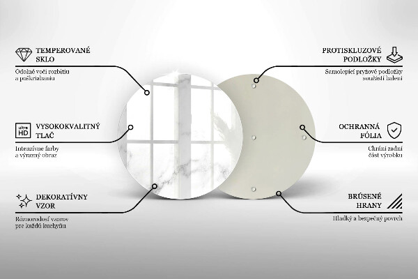 Steklena podloga za rezanje Moderni marmor