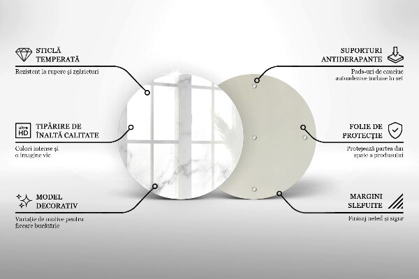 Steklena podloga za rezanje Moderni marmor