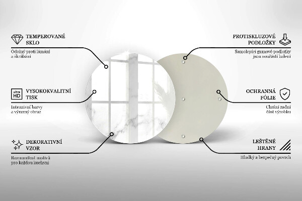 Steklena podloga za rezanje Moderni marmor