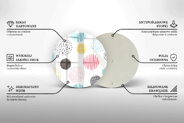 Steklena podloga za rezanje Poslikane oblike