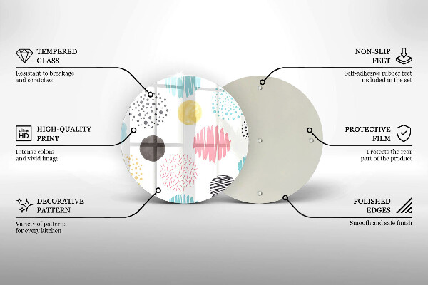 Steklena podloga za rezanje Poslikane oblike
