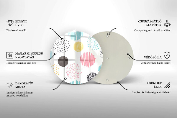 Steklena podloga za rezanje Poslikane oblike